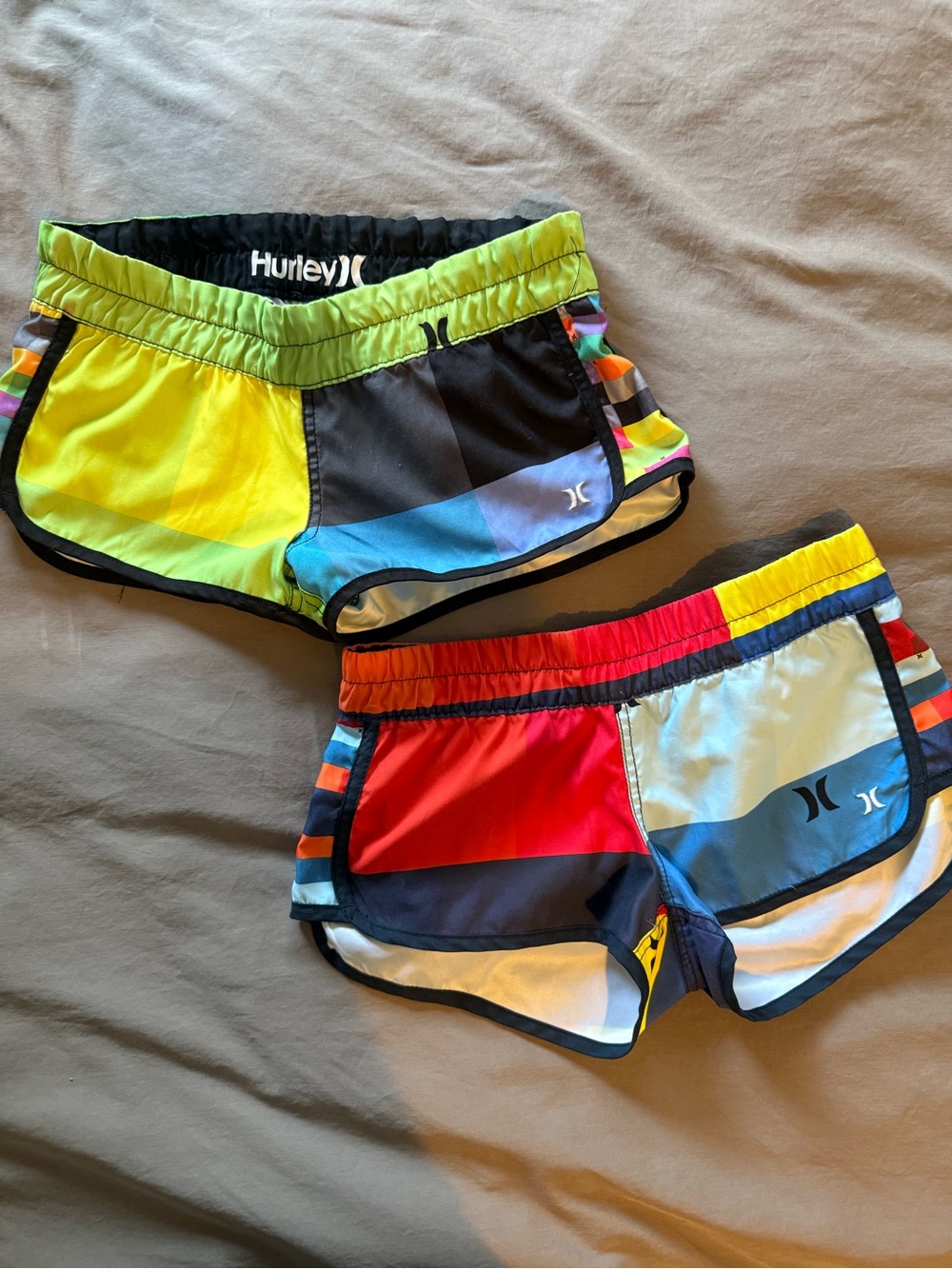 Hurley Colorblock Athletic Shorts - Multicolor